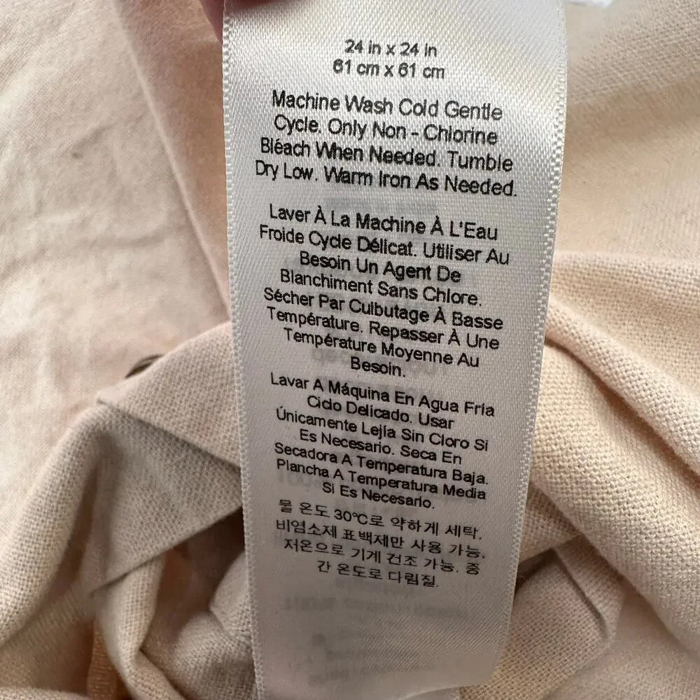 West Elm Embroidered Lines Pillow Cover 24